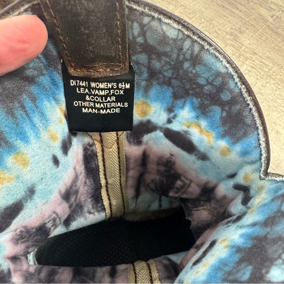 Dingo Western Ankle Boot Women’s 6.5 Brown Leather Fringe Distressed Studded - Picture 7 of 11